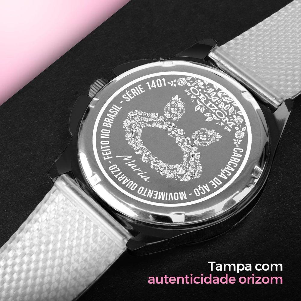 Relogio Feminino Prova Dagua Aço Inox + Caixa + Brinco Colar