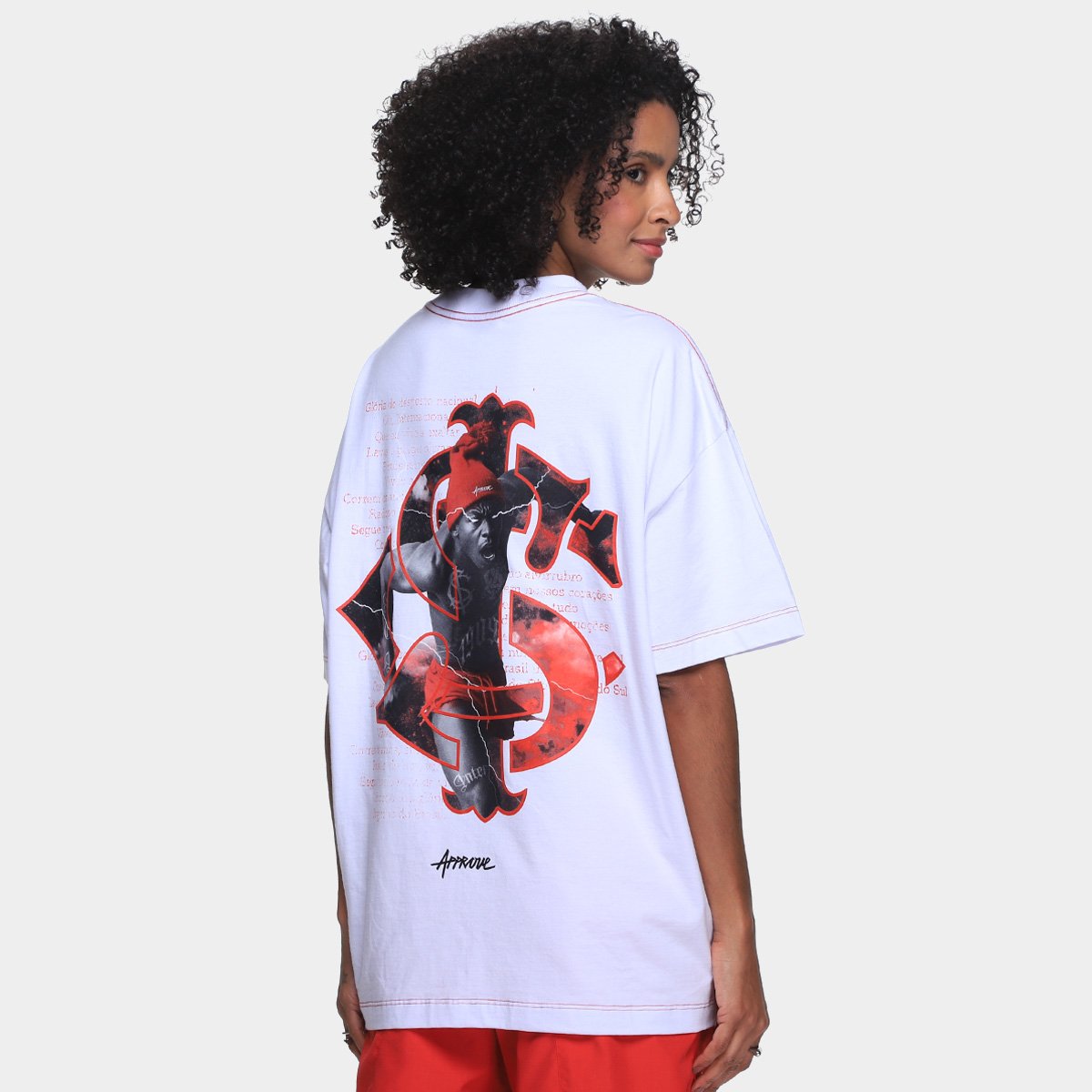 Miniatura Camiseta Internacional Approve Huge Saci Branco - EGG