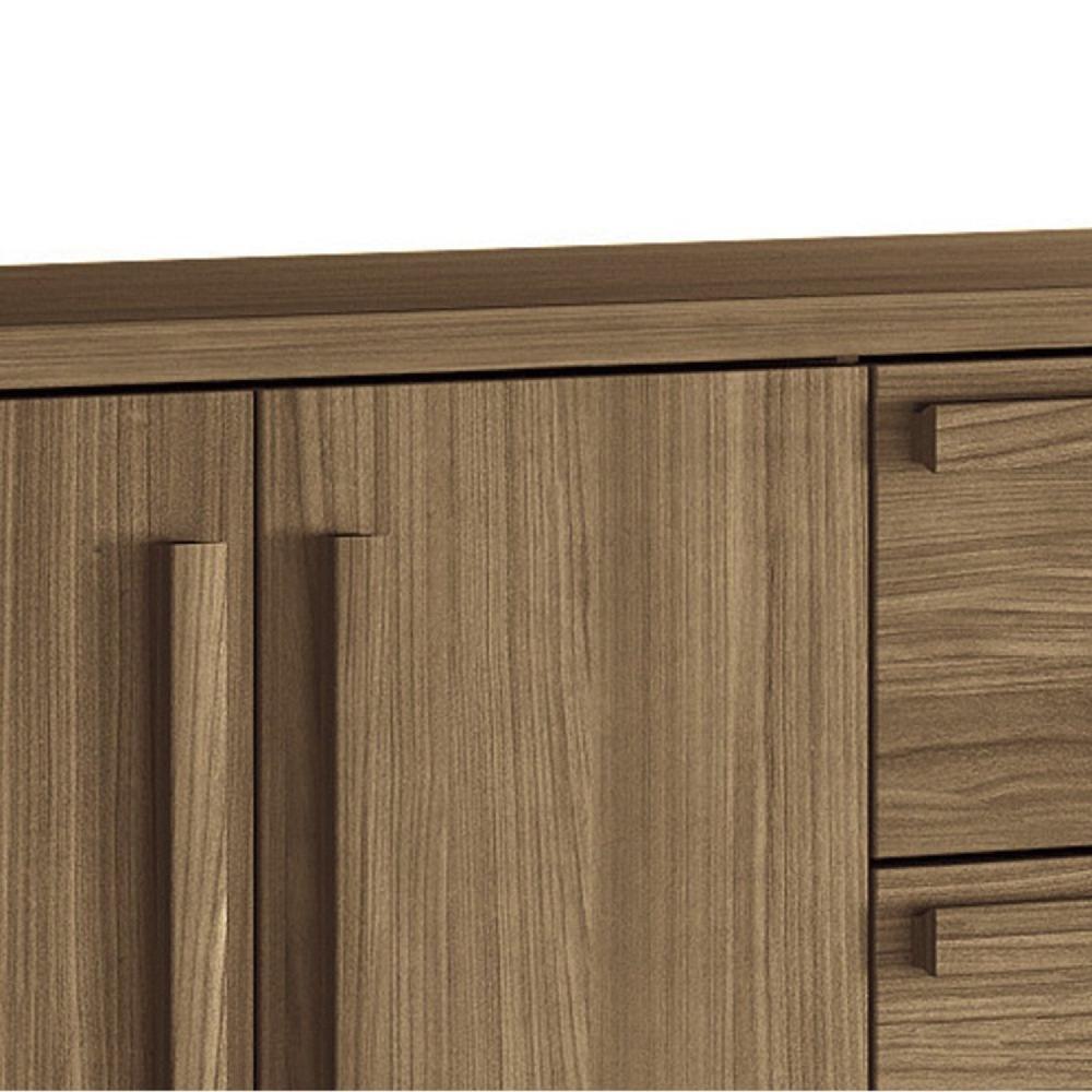 Cômoda 2 Portas 5 Gavetas Málaga Gold Jatoba