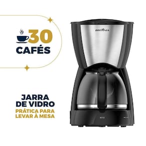 Miniatura Cafeteira Elétrica Britânia BCF32A 30 xícaras - Preto e Inox 110V