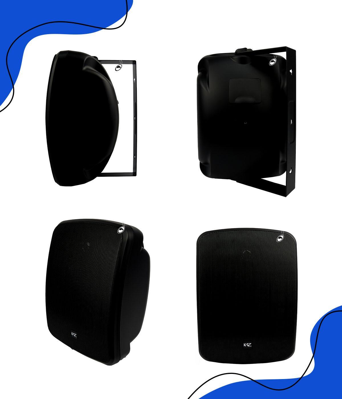 Par Caixa Acústica Passiva 6 K6 Preto Kaz Audio 400W Rms