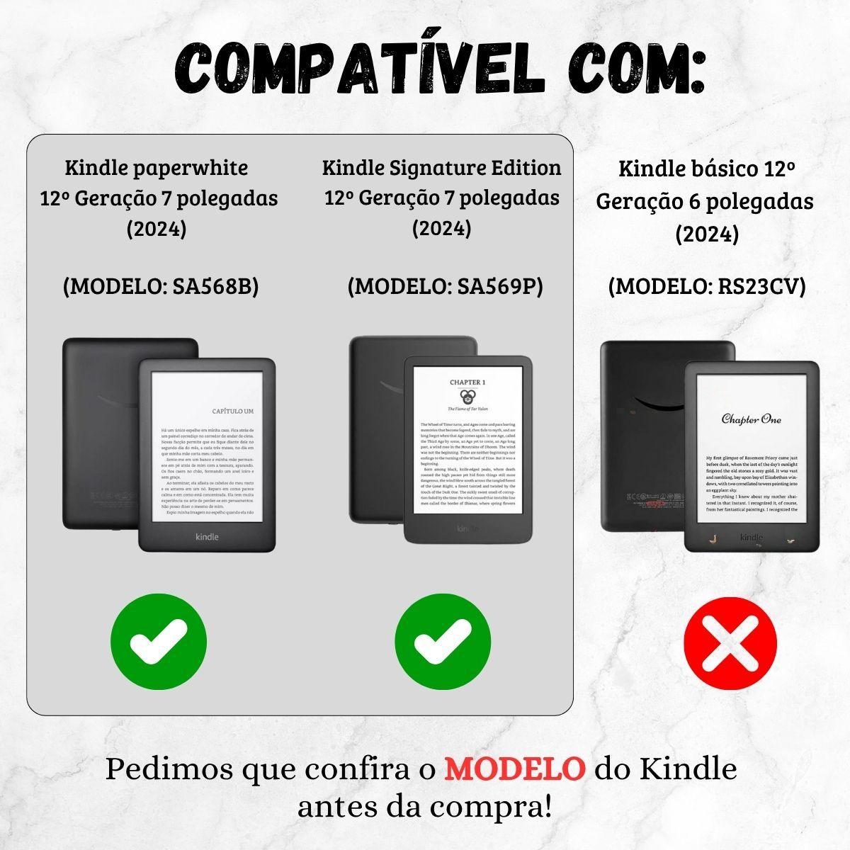 Case Tecido Alça Para Kindle 12 Signature Edition + Película