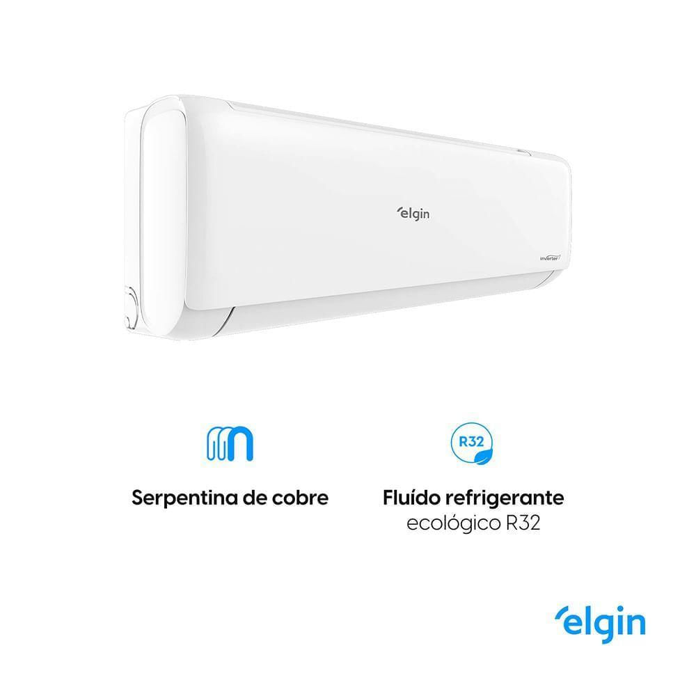 Miniatura Ar Condicionado Split Hi-Wall Elgin Eco Inverter II 12.000 BTUs Frio Gás R-32 Branco 220V