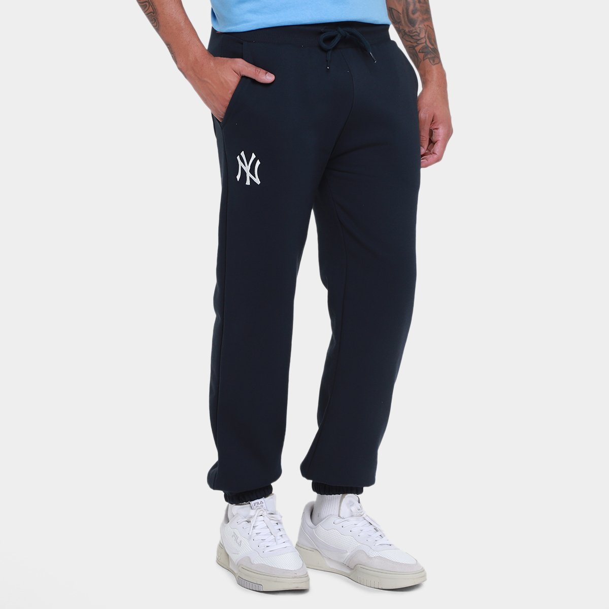 Miniatura Calça Moletom New Era Core Programa Neyyan Masculina Marinho - M
