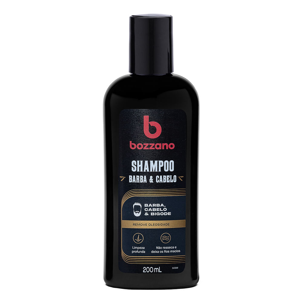 Miniatura Shampoo Bozzano Barba, Cabelo e Bigode 200ml