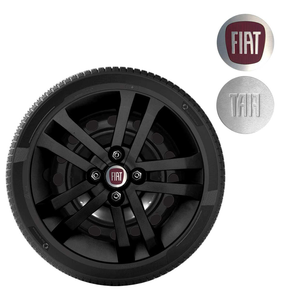 Miniatura Calota Mobi Argo Cronos Aro 14 Black Piano Logo Metal 294cb