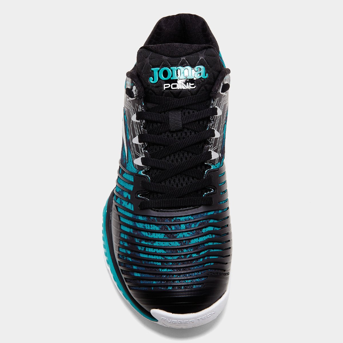 Miniatura Tênis Joma Point Saibro Masculino Preto+Azul Turquesa - 40