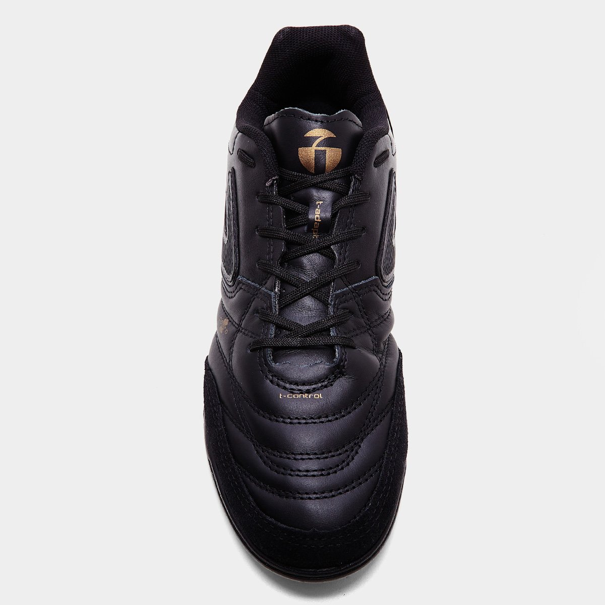 Miniatura Chuteira Futsal Topper Maestro PRO V Unissex Preto+Dourado - 42