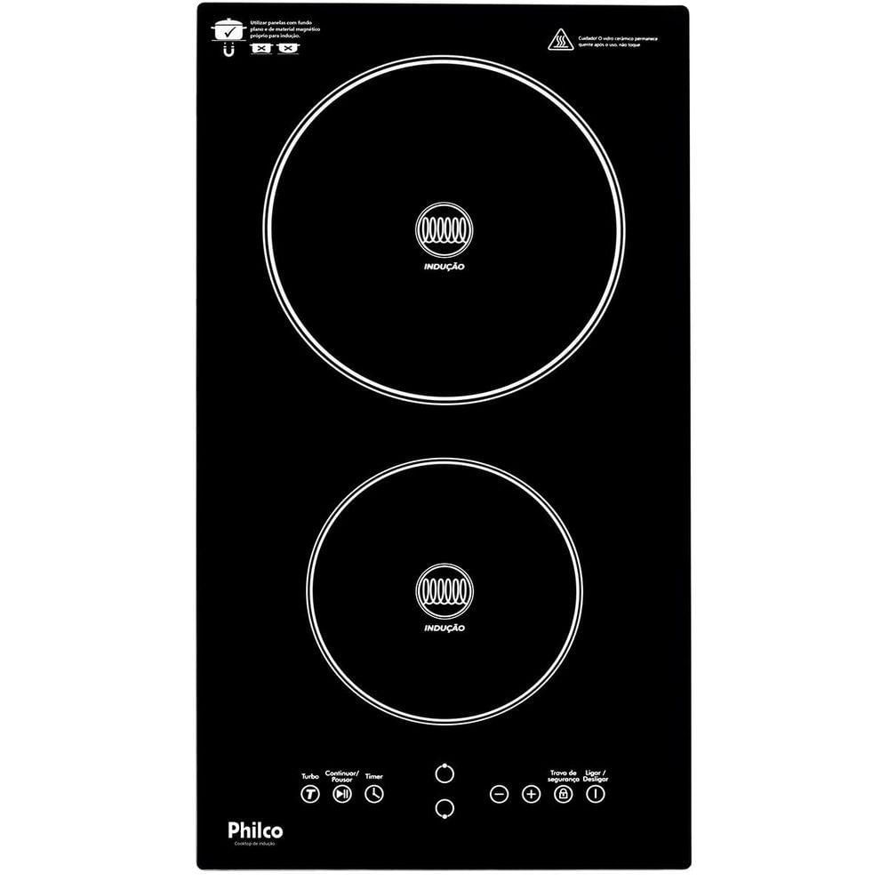 Miniatura Cooktop de Indução Philco 2 Queimadores e 9 Níveis  220V