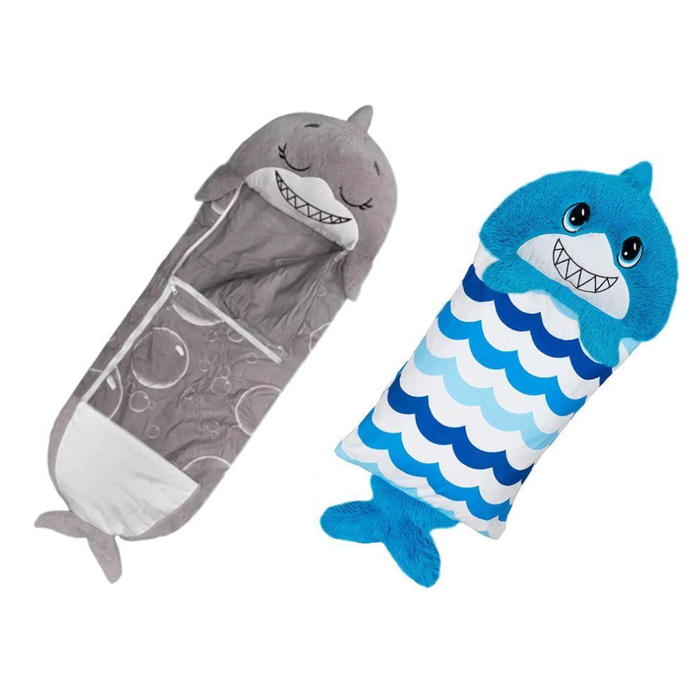 Miniatura Saco De Dormir Tubarão + Fronha Tubarão Fluffaluff Pets