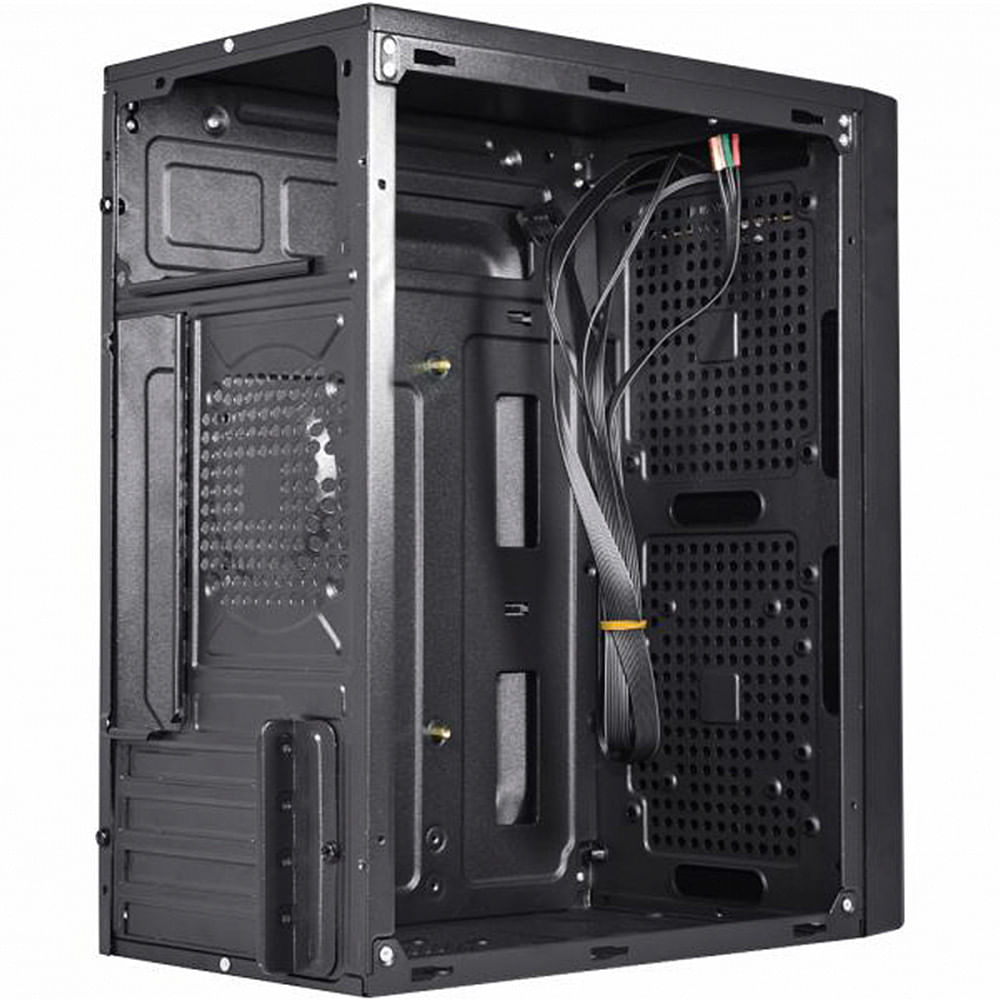 Gabinete K-MEX Mid Tower GM-01NX Com Fonte PX300 Novo - Preto - 352x166x297mm - 12 meses - K-Mex - Micro ATX I ITX - GM-01NX - Gabinete K-MEX GM-01NX c/ Fon. - Garantia do Fabricante