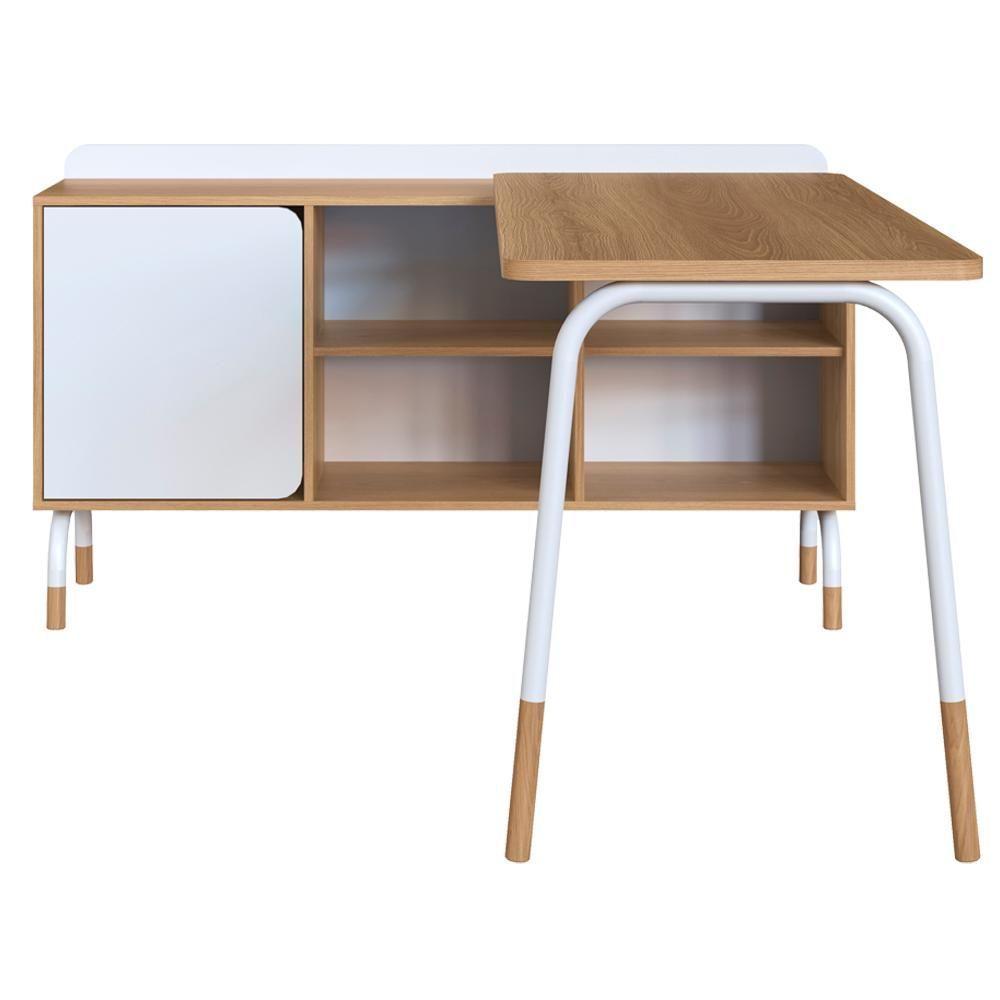 Miniatura Mesa Escrivaninha Em L 28003 Hanover Branco Artesano Hanover Branco