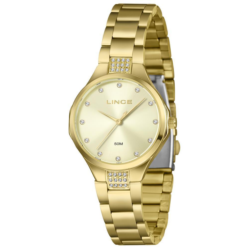Miniatura Relógio Lince Feminino Ref: Lrgj181L34 C1Kx Fashion Dourado