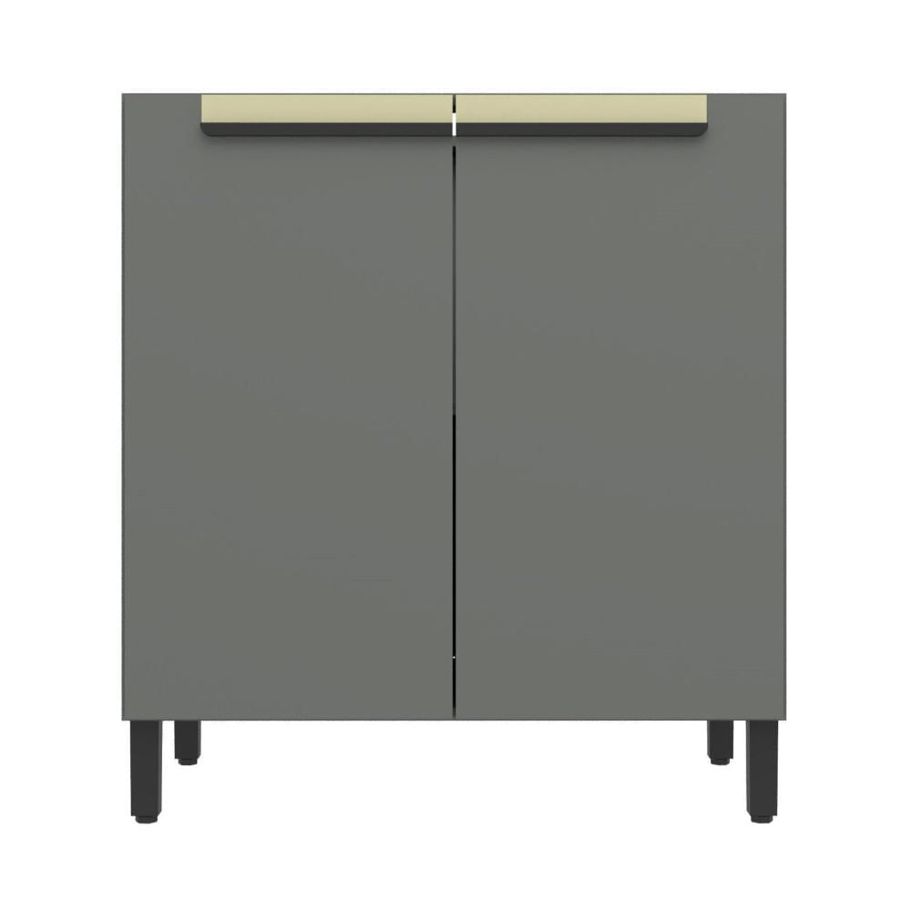 Miniatura Balcão 80cm 2 Portas Cozinha Flórida Grafite