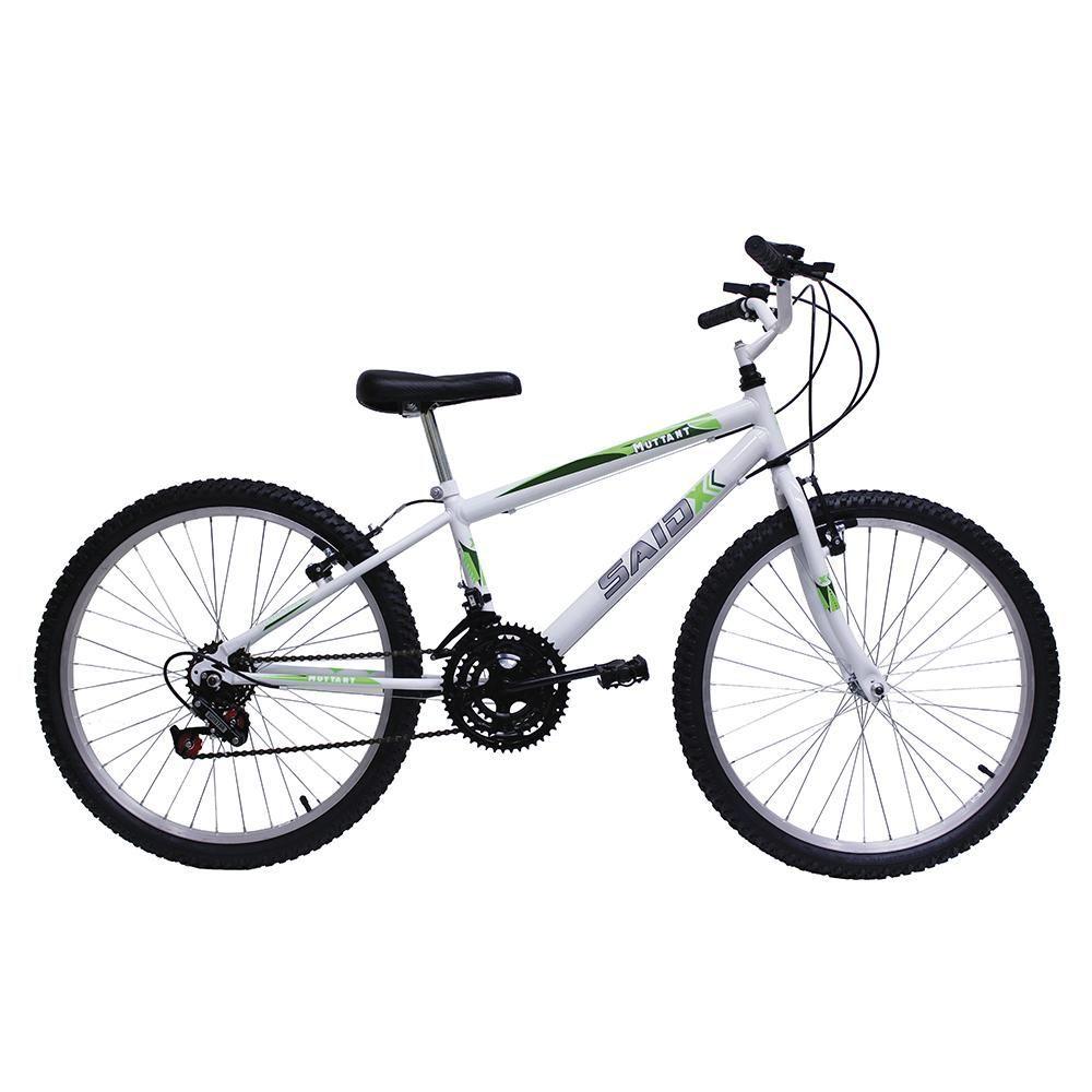 Miniatura Bicicleta Aro 24 Masculina Infantil 18 Marchas Said-x Branca