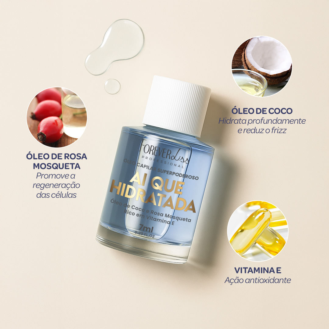 Miniatura Óleo Capilar Superpoderoso Ai que Hidratada Forever Liss 7ml