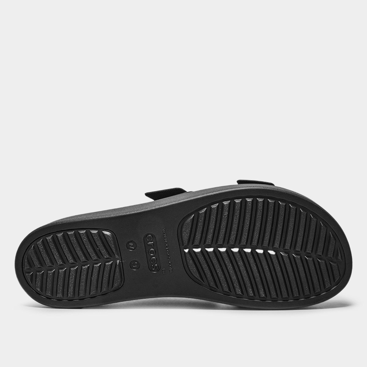 Miniatura Sandália Crocs Brooklyn Buckle LowWdg Feminina Preto - 35
