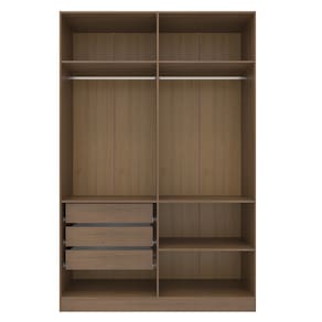 Miniatura Armário Modulado Bartira Lugano com 4 Portas 3 Gavetas 3 Prateleiras Casal – Avelã/Capuccino
