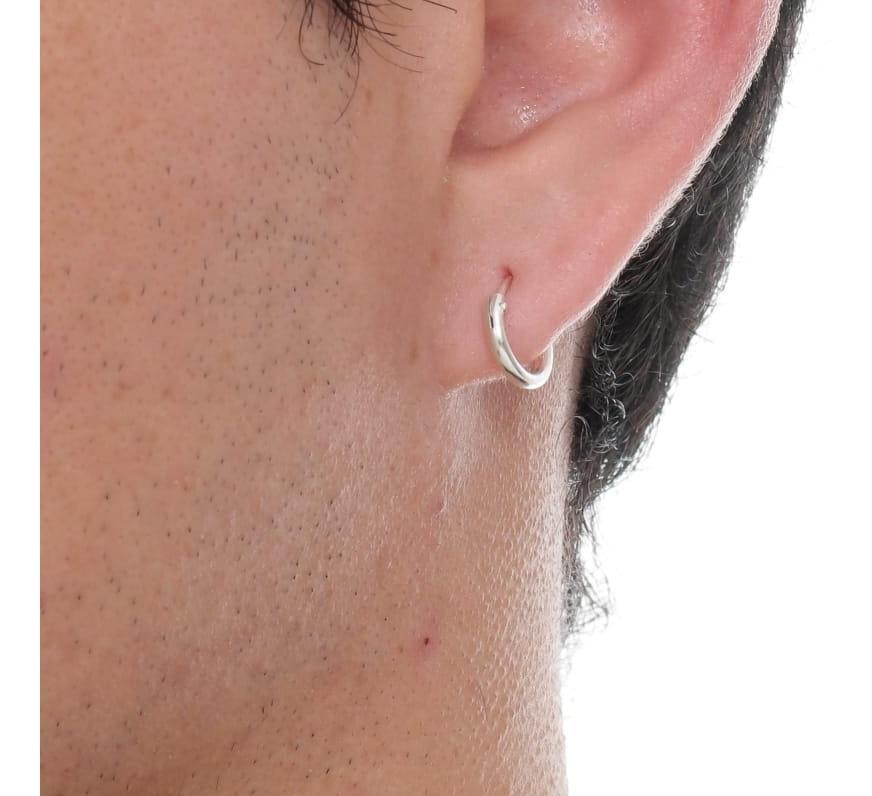 Brinco De Prata 925 Masculino Argola Pingente A Escolha