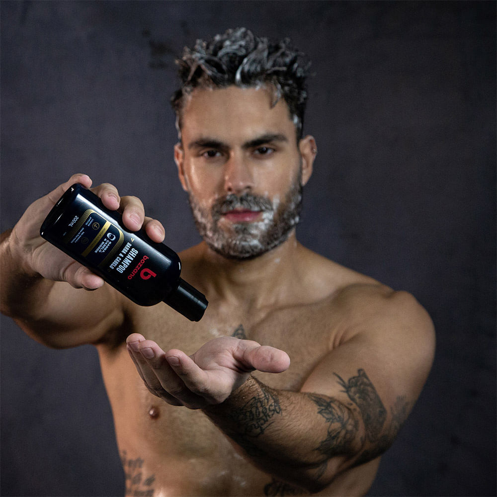 Miniatura Shampoo Bozzano Barba, Cabelo e Bigode 200ml