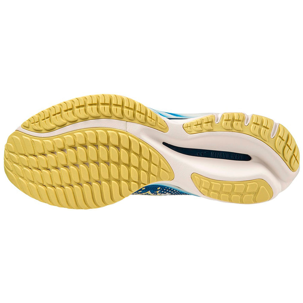 Miniatura Tênis de Corrida Unissex Mizuno Wave Rider 27 Amsterdam Azul - 34