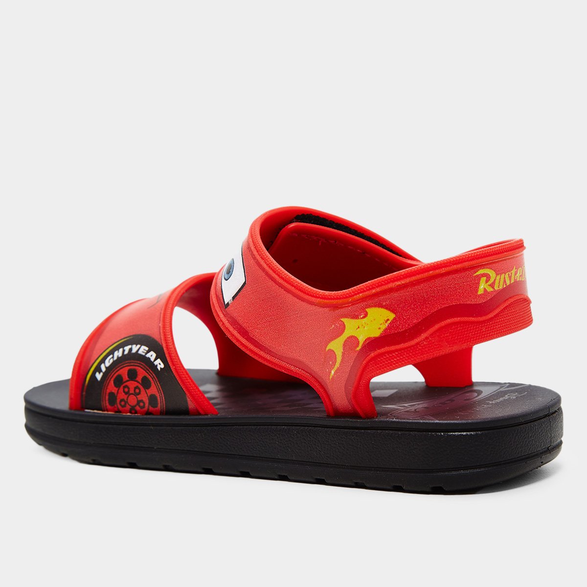 Miniatura Sandália Bebê Grendene Disney Diversão Mickey Menino Preto+Vermelho - 17/18