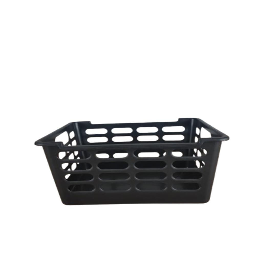 Miniatura Cesto Organizador Multiuso Porta Objetos Caixa Atenas Guarda Roupa Armario Banheiro Lavanderia Gaveta Preto