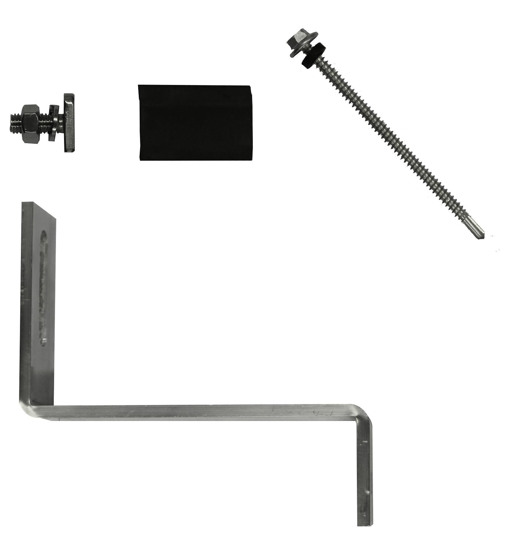 Miniatura Estrutura Suporte Z Fixador Placa Painel Solar Alumínio E