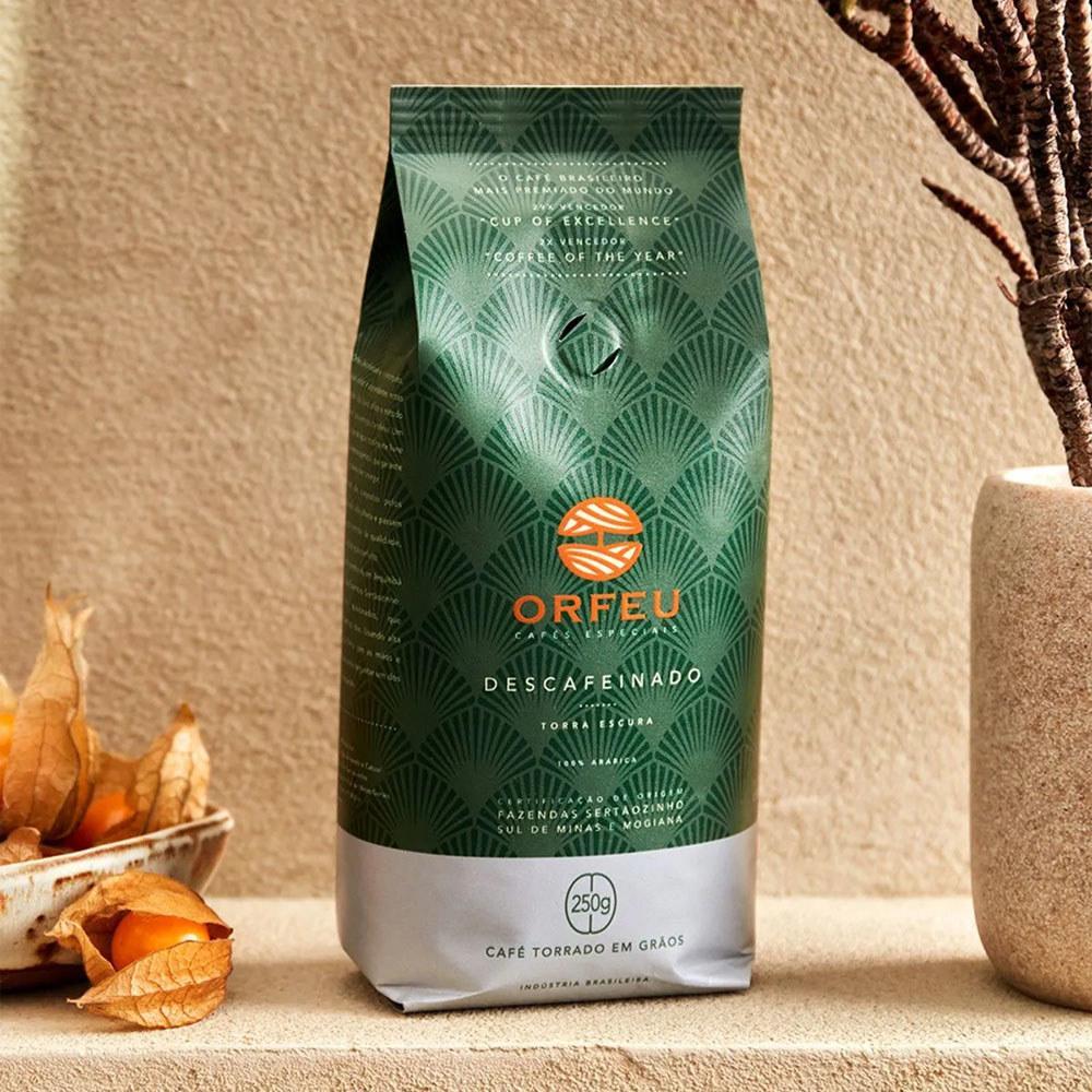 Miniatura Café Em Grãos Premium Orfeu Descafeinado Pacote 250G