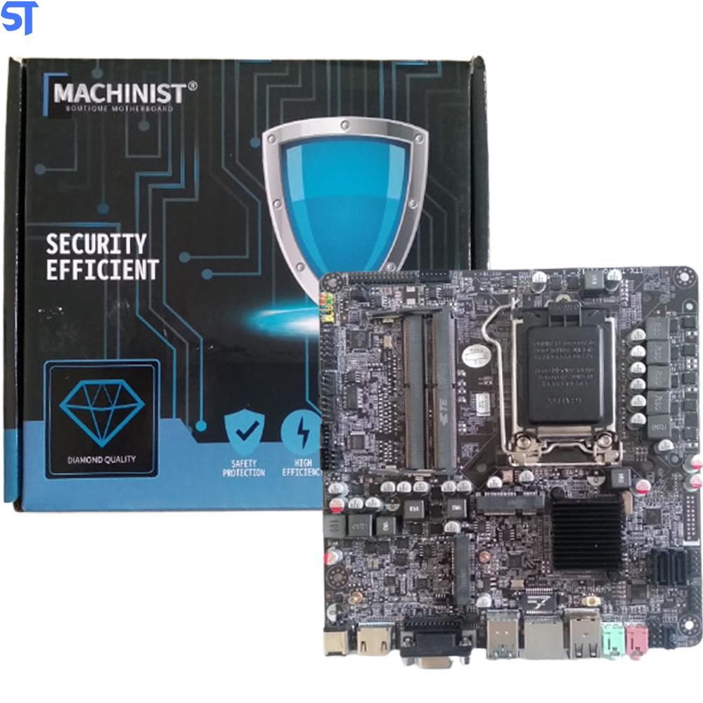 Miniatura Placa Mãe Mini Itx Soquete Lga 1151 Ddr4 Machinist H110 Mini