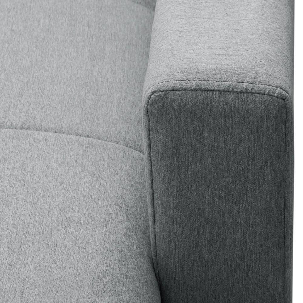 Sofá Cama Casal Retrátil 208cm Carly F05 Linho Impermeabilizado Cinza - Mpozenato