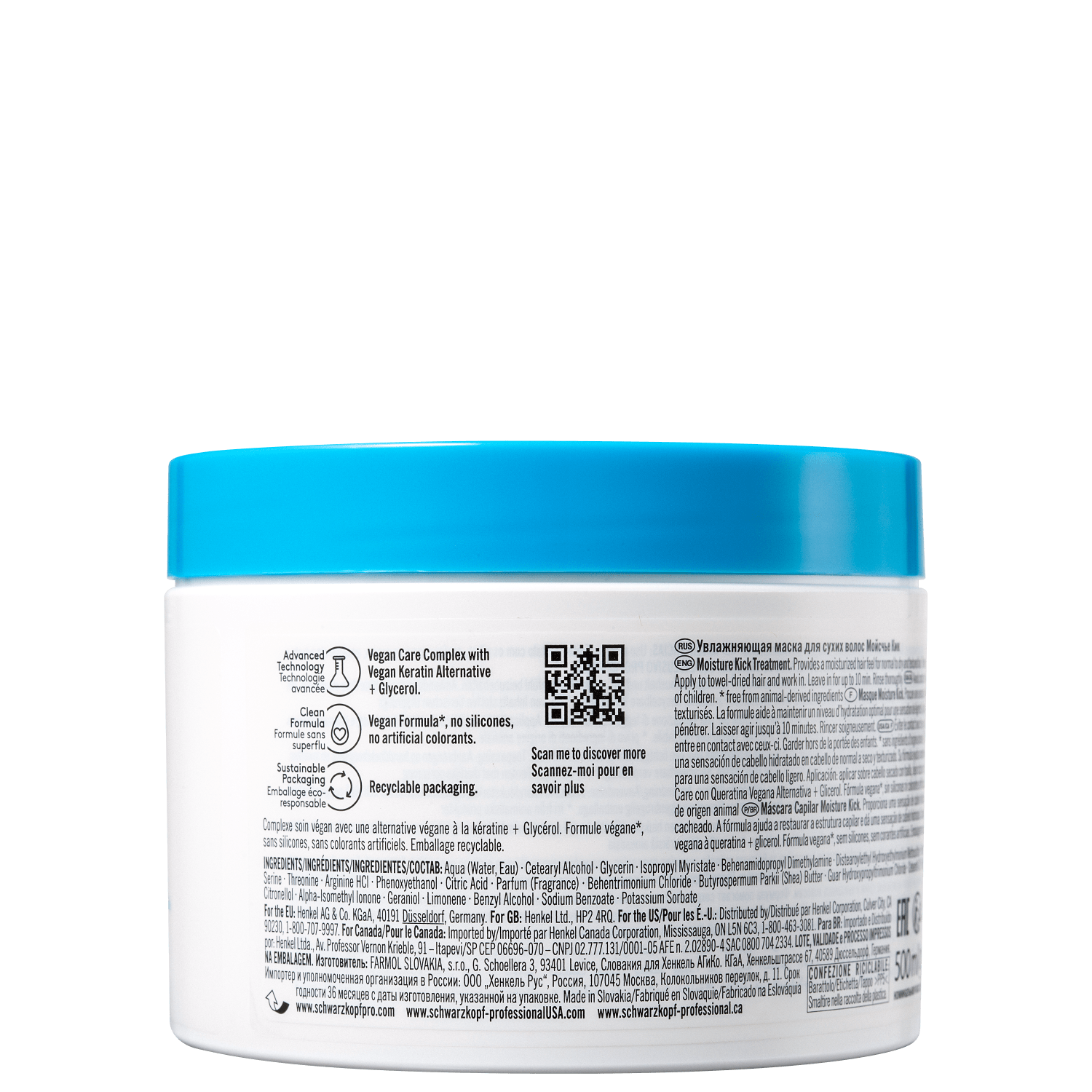 Miniatura Schwarzkopf Professional BC Bonacure Clean Performance Moisture Kick - Máscara Capilar 500ml