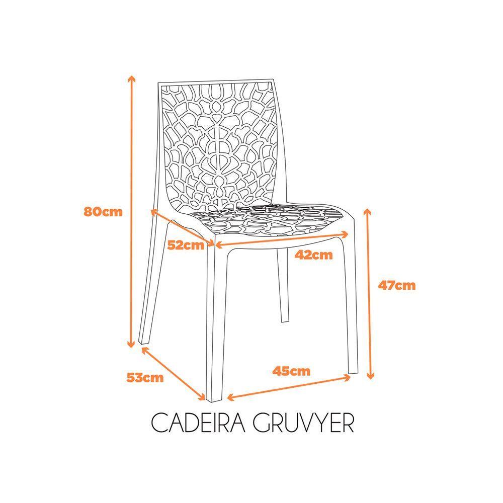 Miniatura Cadeira Gruvyer Estrutura Em Polipropileno Fratini Branco