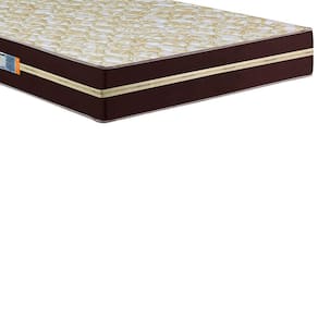 Miniatura Colchão Casal Hellen Millenium Espuma D33 com Euro Pillow e Revestimento em Tecido Jacquard 19x138x188cm - Marrom e Bege