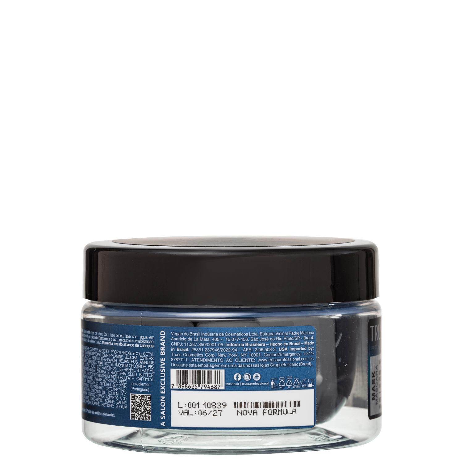 Miniatura TRUSS Uso Obrigatório - Máscara de Tratamento Capilar 180g