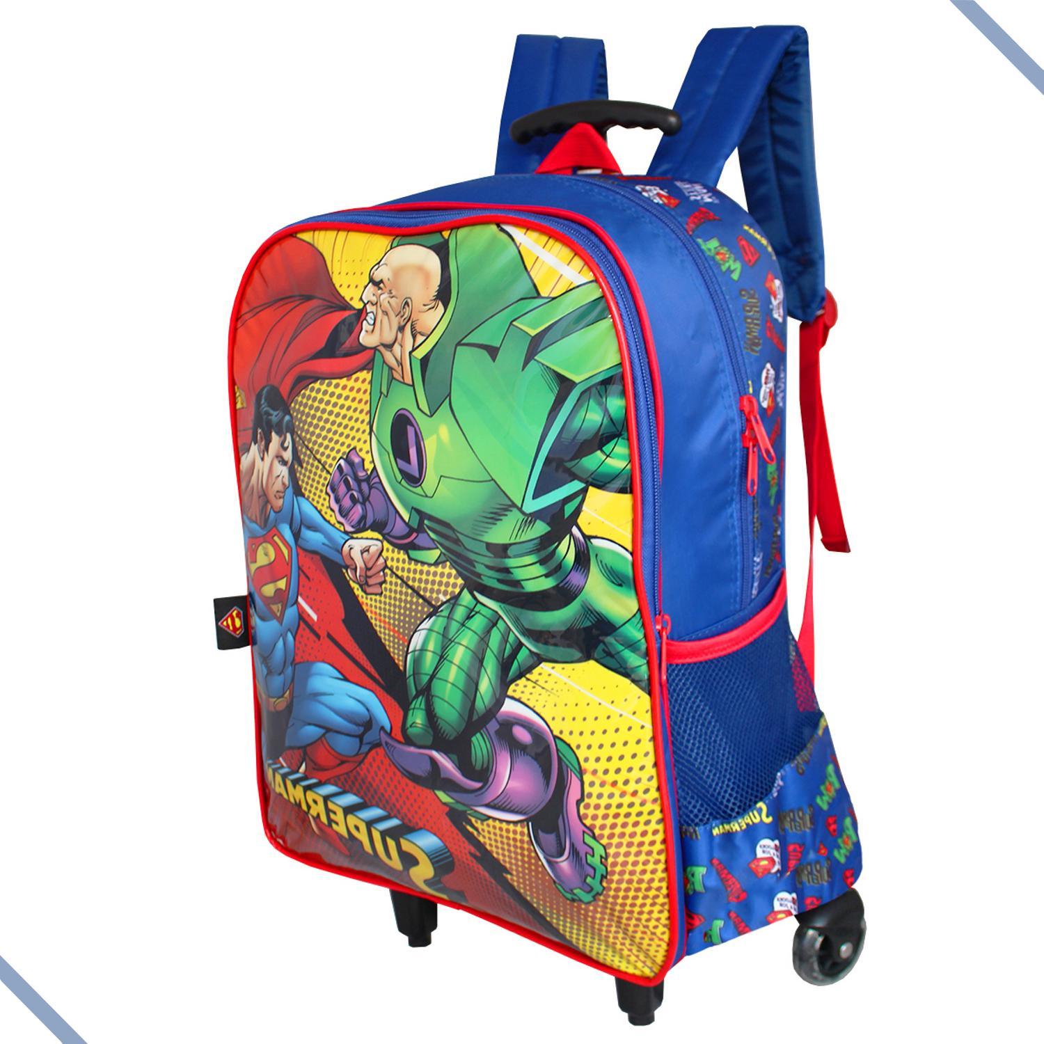 Mochila Infantil Rodinhas Superman Vs Lex Luthor Warner Bros