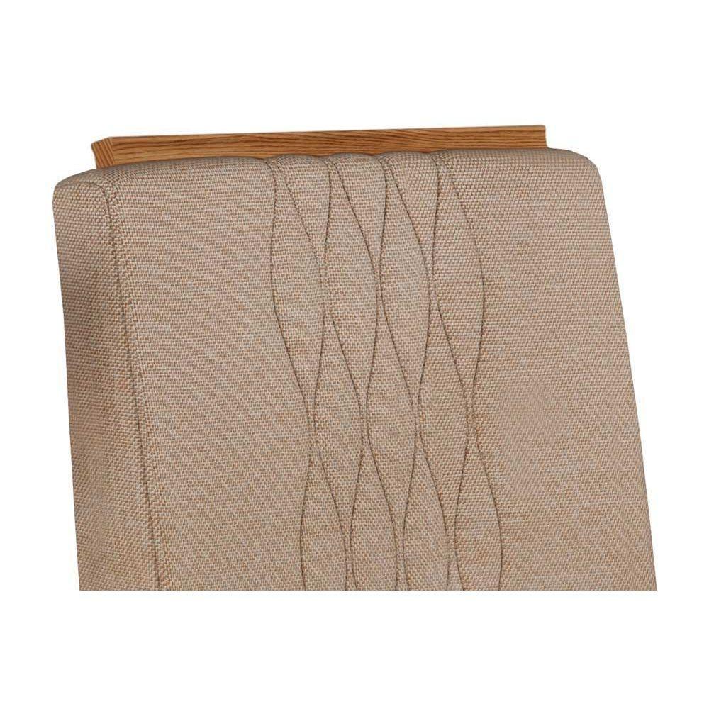 Cadeira Sala De Jantar Lia Kit 2 Un Carvalho Nobre/linho Mate - Dj Móveis