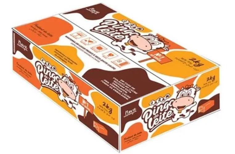 Miniatura Doce Pingo De Leite Jazam - Caixa Com 200 Unidades = 2Kg