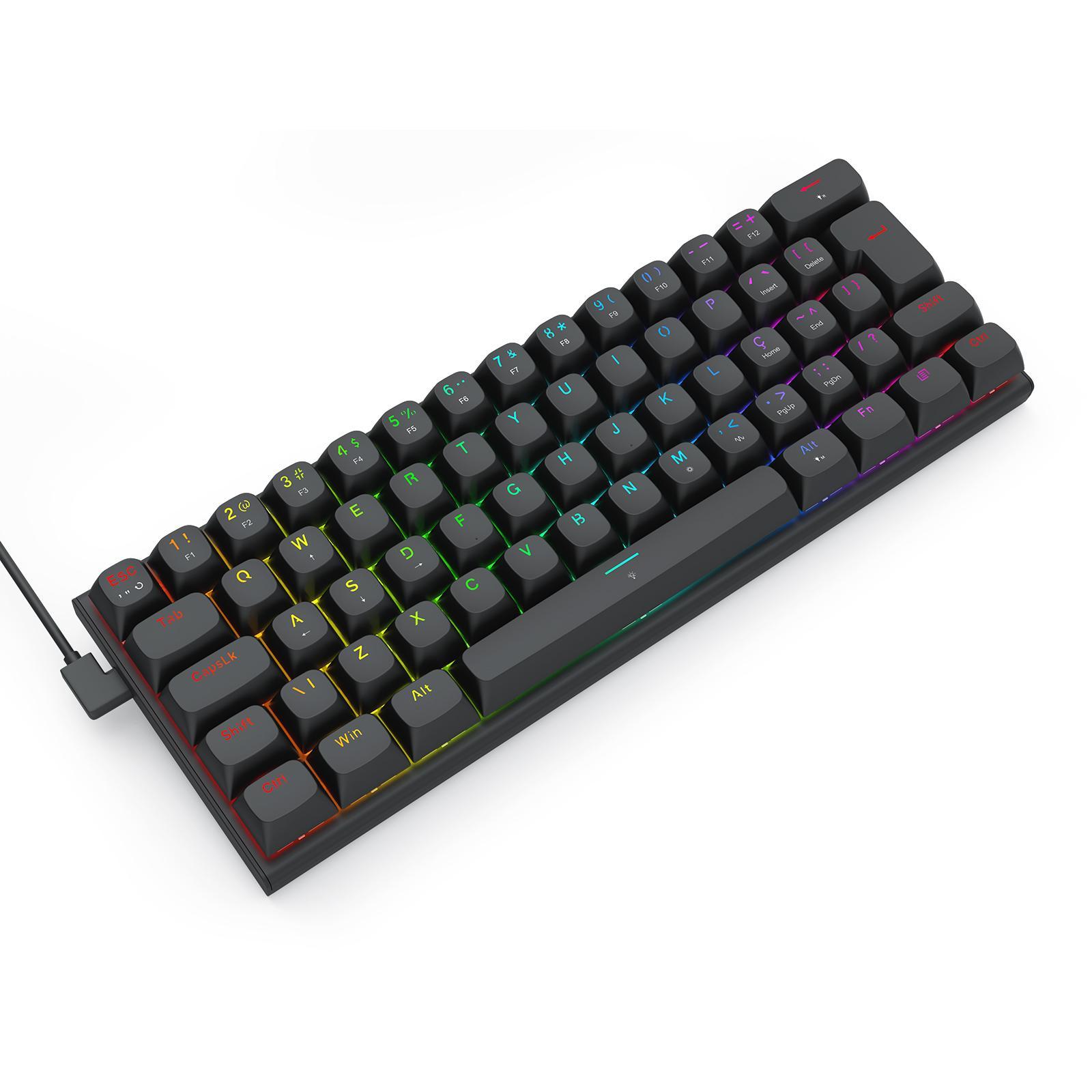 Miniatura Teclado Magnético Redragon Fidd Rgb Preto 8K Switch Pink