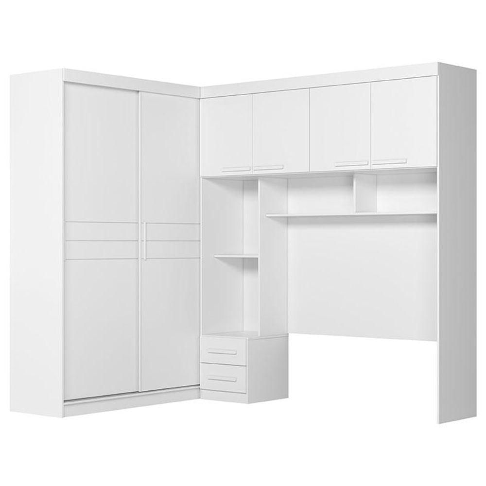 Miniatura Quarto Modulado Casal Florença Branco Brilho - Moval