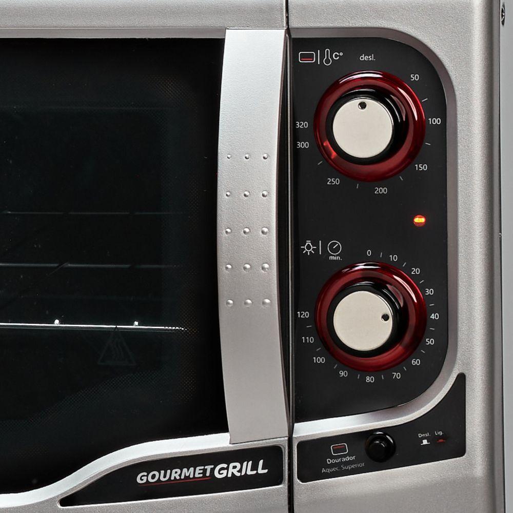 Miniatura FORNO ELETRICO DE BANCADA FISCHER GOURMET GRILL G II PRATA GII 44L 220V (9741-79182) 220v