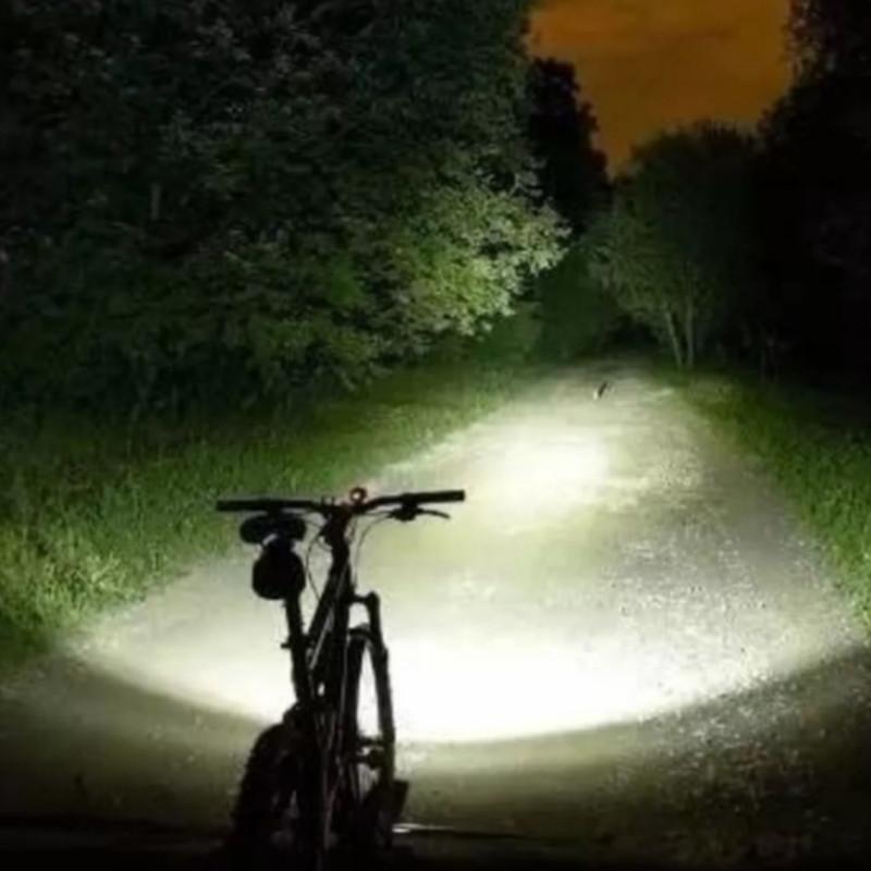 Miniatura Farol Bicicleta Bike Cabeça 3 Led Foco Recarregável Lanterna