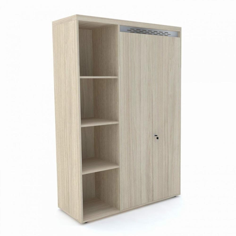 Miniatura Armário Alto Nicho Único 1600x1044x443mm Aanupe50  Pandin Móveis Nogueira Casablanca/Prata