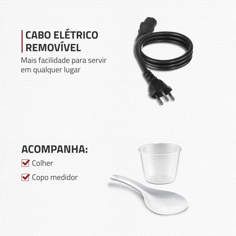 Panela de Pressão Elétrica Digital 6L Mondial Vermelho/Inox PE-60-6L-RI 127V/60HZ