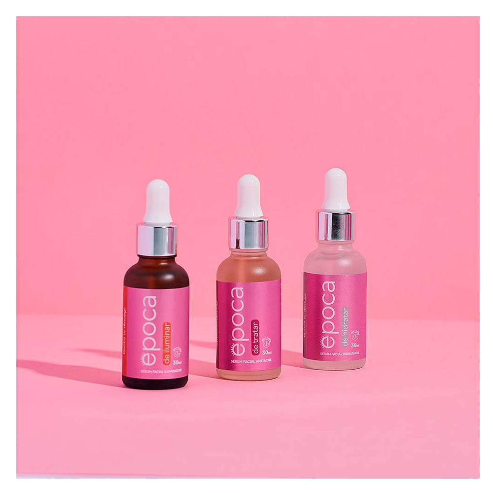 Época by Dermage Kit – Época de Hidratar 30ml + Época de Iluminar 30ml + Época de Tratar 30ml + Ecobag Época Cosméticos Kit