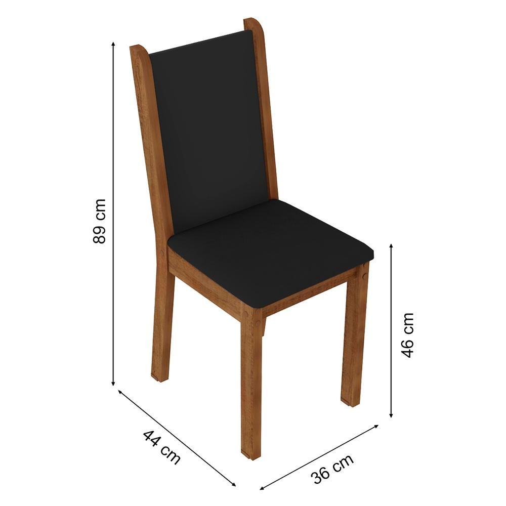 Miniatura Sala de Jantar Moscou Plus Tampo de Vidro 4 Cadeiras Madesa