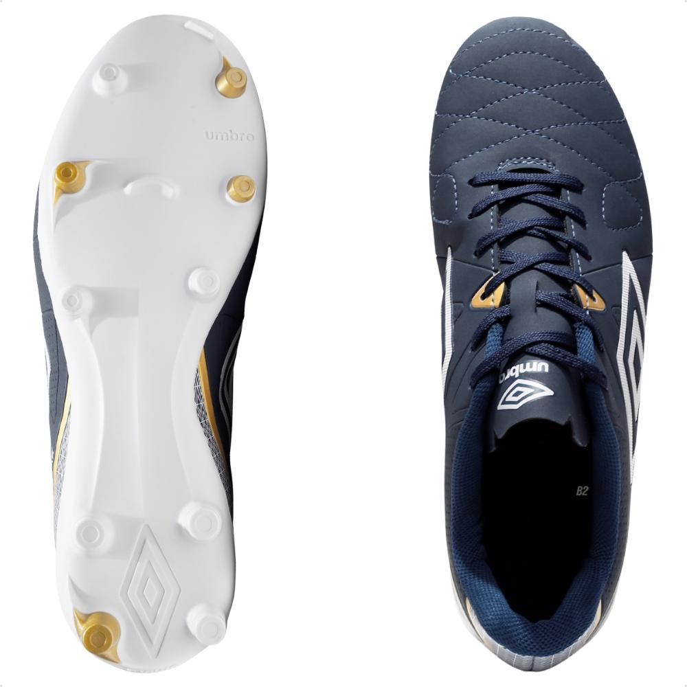 Miniatura Chuteira Campo Umbro Attak Eternal Masculino Marinho / Branco - 38