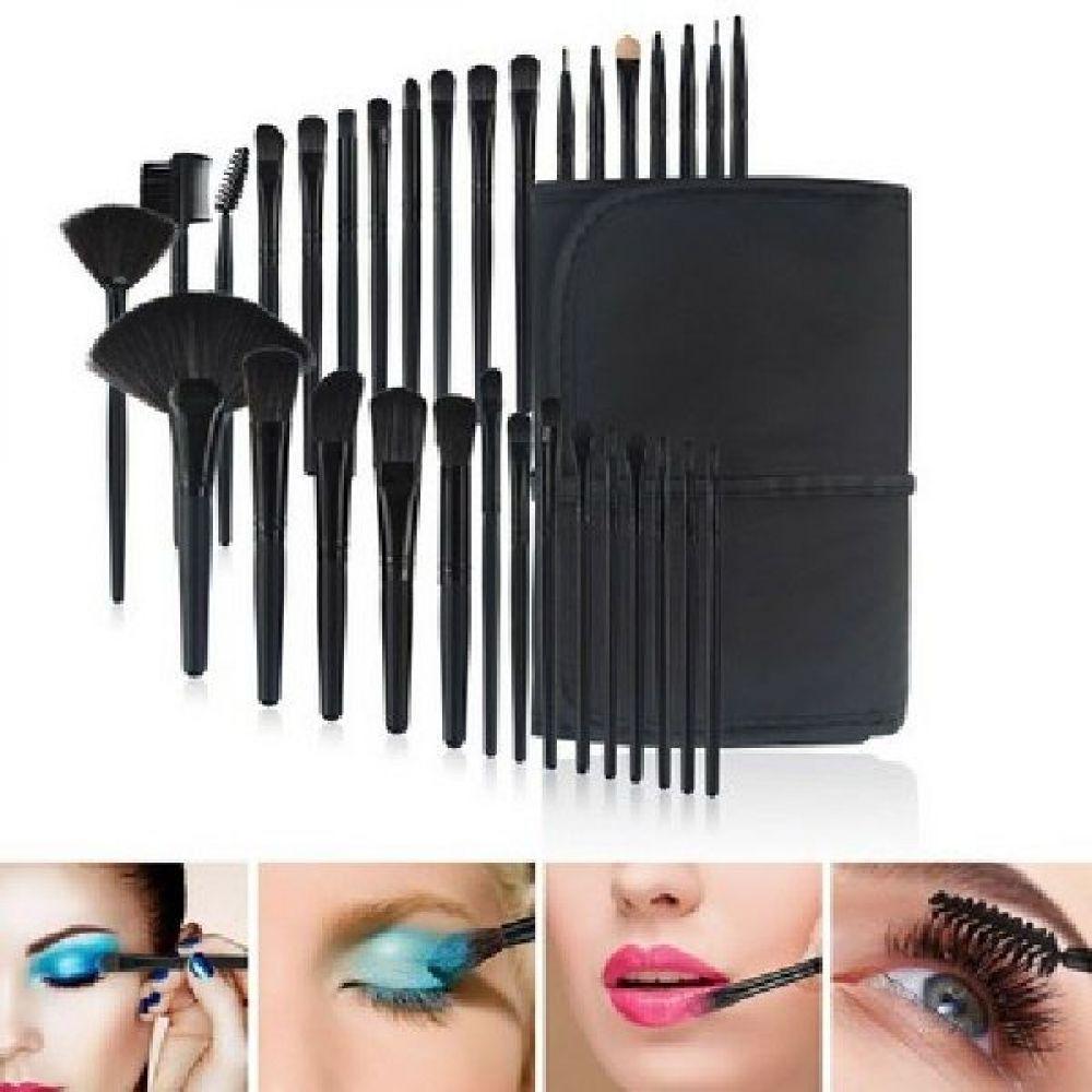 Miniatura Kit Pinceis Maquiagem Profissional 32 Peças Com Estojo