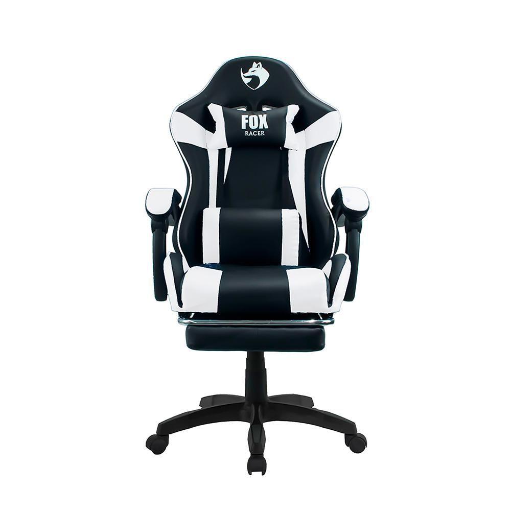 Miniatura Cadeira Gamer Fox Racer Zerda Com Apoio De Pés Branca W20