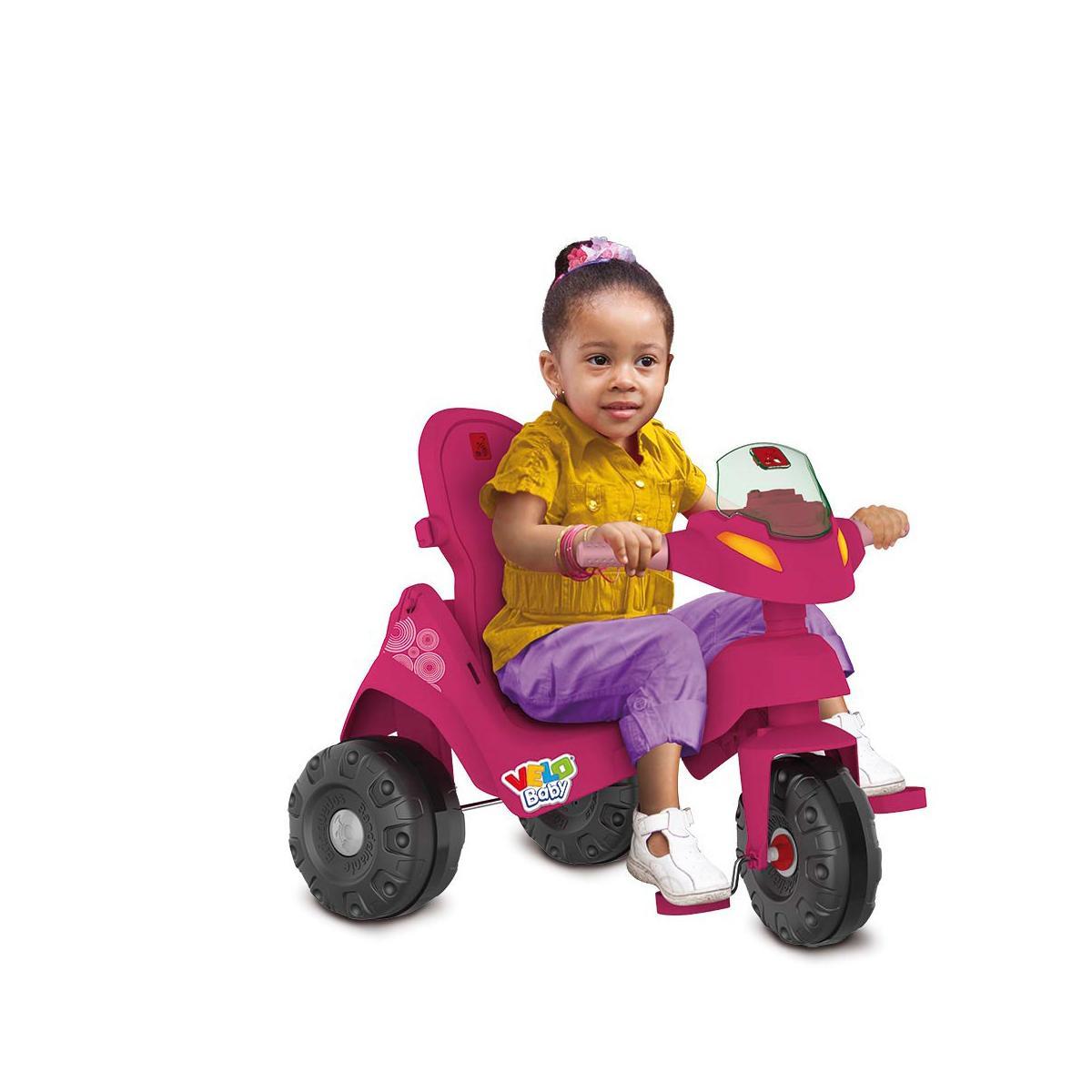 Miniatura Velobaby Reclinável Com Capota Passeio & Pedal
